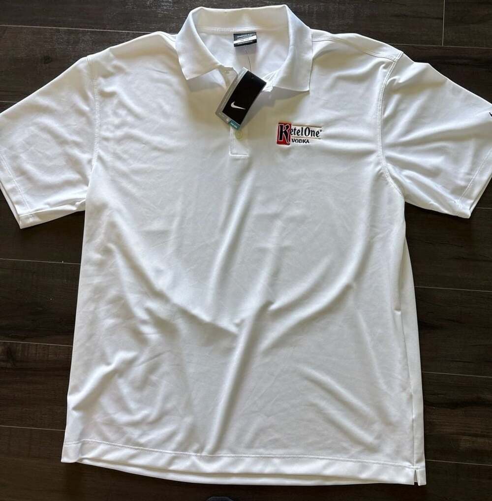 Nike Golf Dri-FIT Ketel One Vodka Embroidered Polo Shirt White Size L